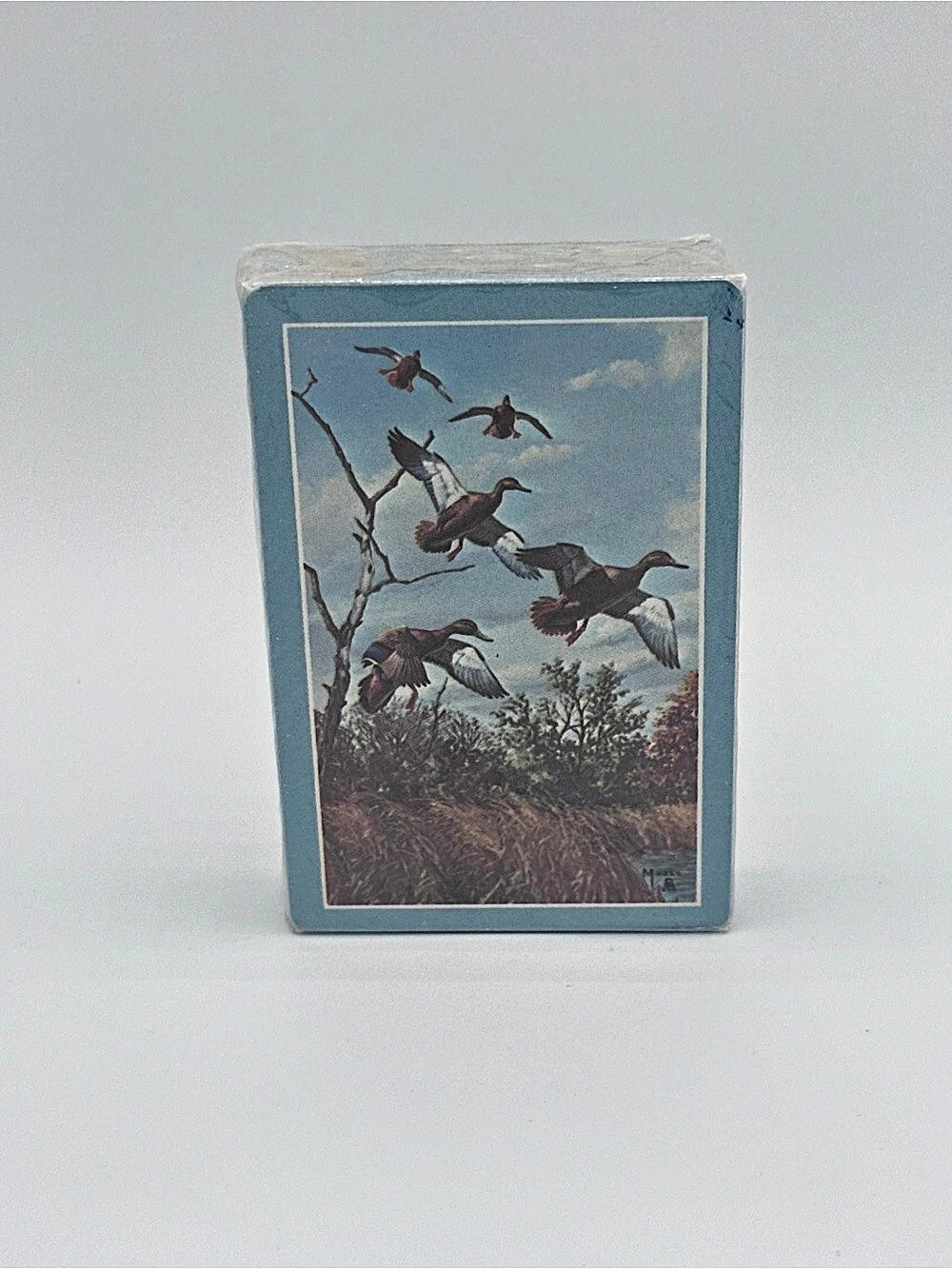 Hoyle Vintage Waterfowl Duck Flight Playing Cards New in Wrap Blue & White